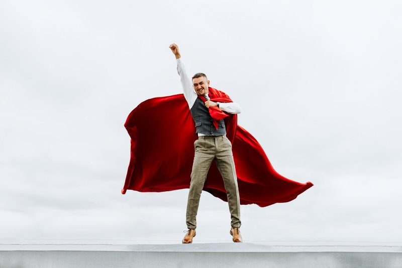 парень, свадьба, супермэн Супер-женихphoto preview