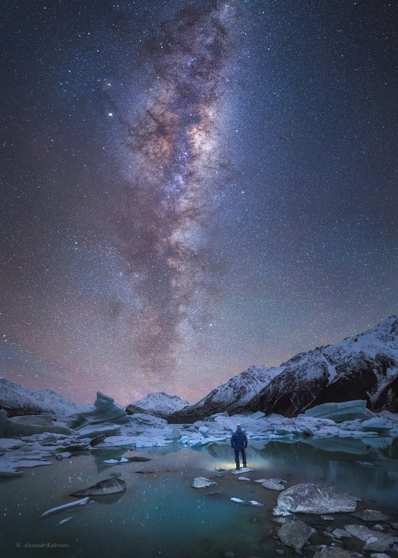 новая зеландия, тасман, пейзаж, ночь, звёзды, млечный путь, Ночной Тасман...photo preview