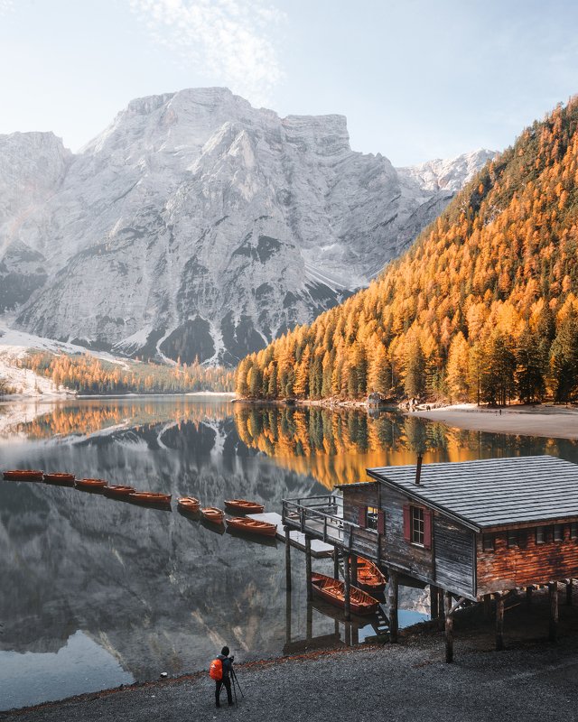 braies dolomites fall Braies lakephoto preview