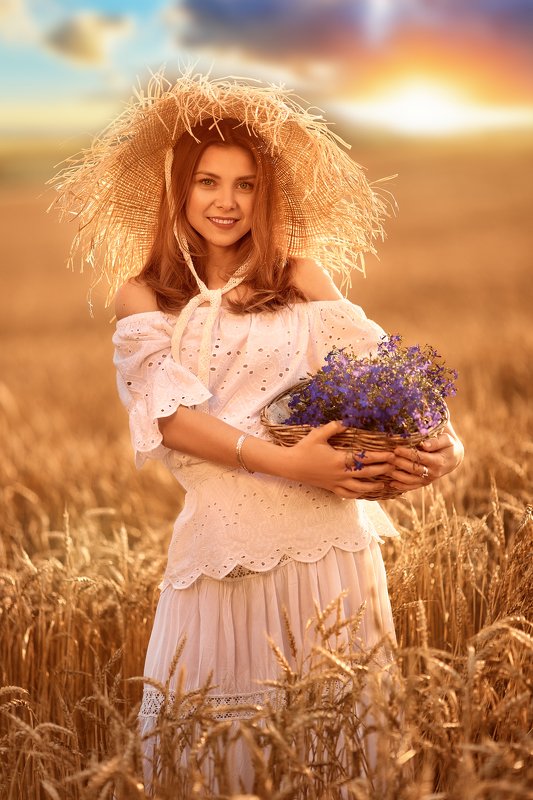 Закат в пшеницеphoto preview