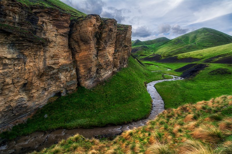 природа, пейзаж, горы, кавказ, природа россии, дикая природа, облака, весна, река, *photo preview