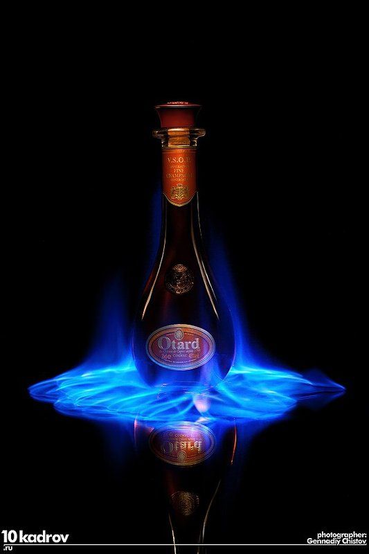 коньяк, огонь photo preview