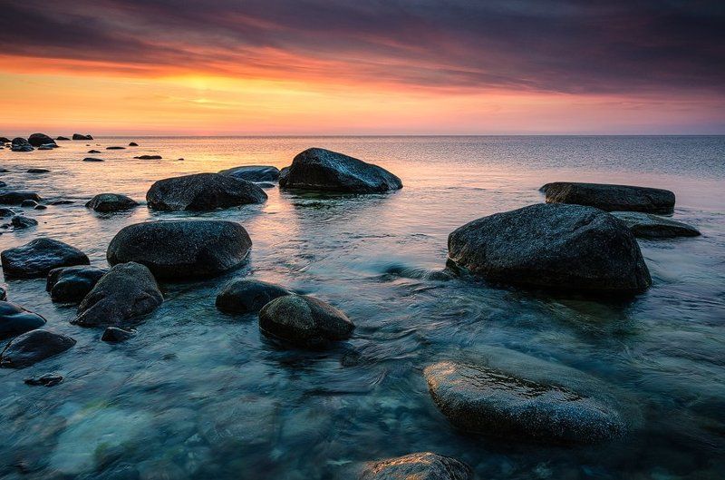 балтика, море, утро, камни, германия Про живую воду фото превью