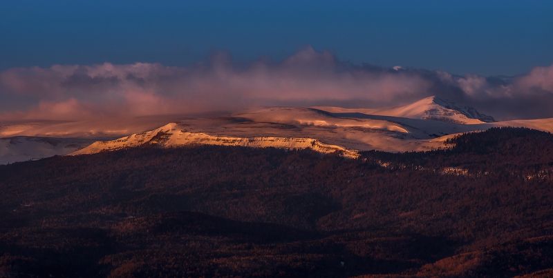 горы, кавказ, рассвет, мезмай, хребет , лаго-наки ТАК НАЧИНАЛСЯ НОВЫЙ ДЕНЬ фото превью