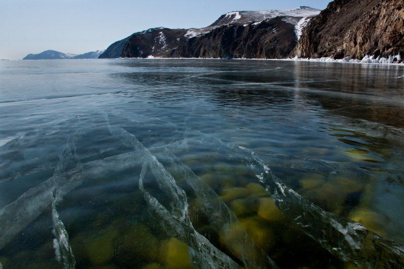 байкал, лед Прозрачный путьphoto preview