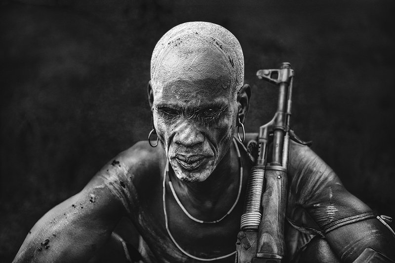 ethiopia, tribe, hamer, boy, arbore, girl, mursi, Warrior Mursi tribephoto preview