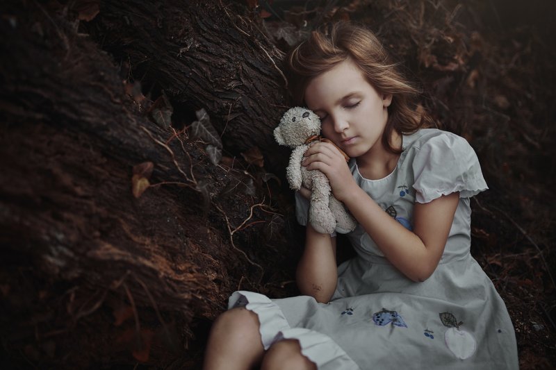 девочка, сон, мишка, вудди Vphoto preview