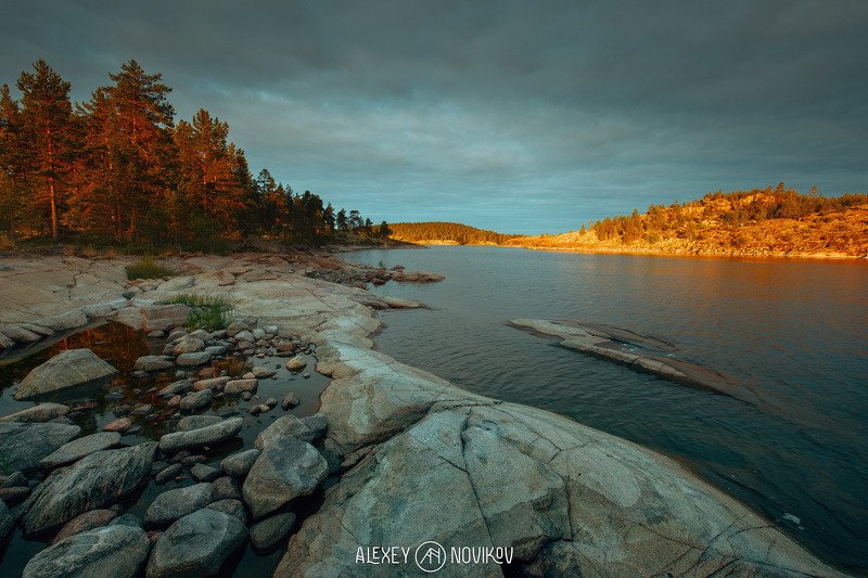 утро, рассвет, русский север, пейзаж, озеро, ладога Медное утроphoto preview