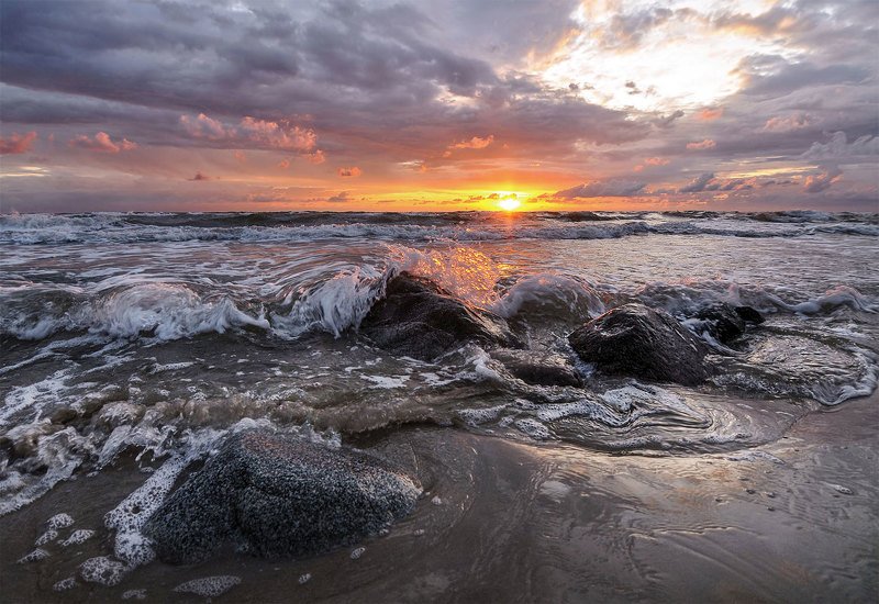 sunset,clouds,evening, sea,colors Sky Symphony for the Seaphoto preview