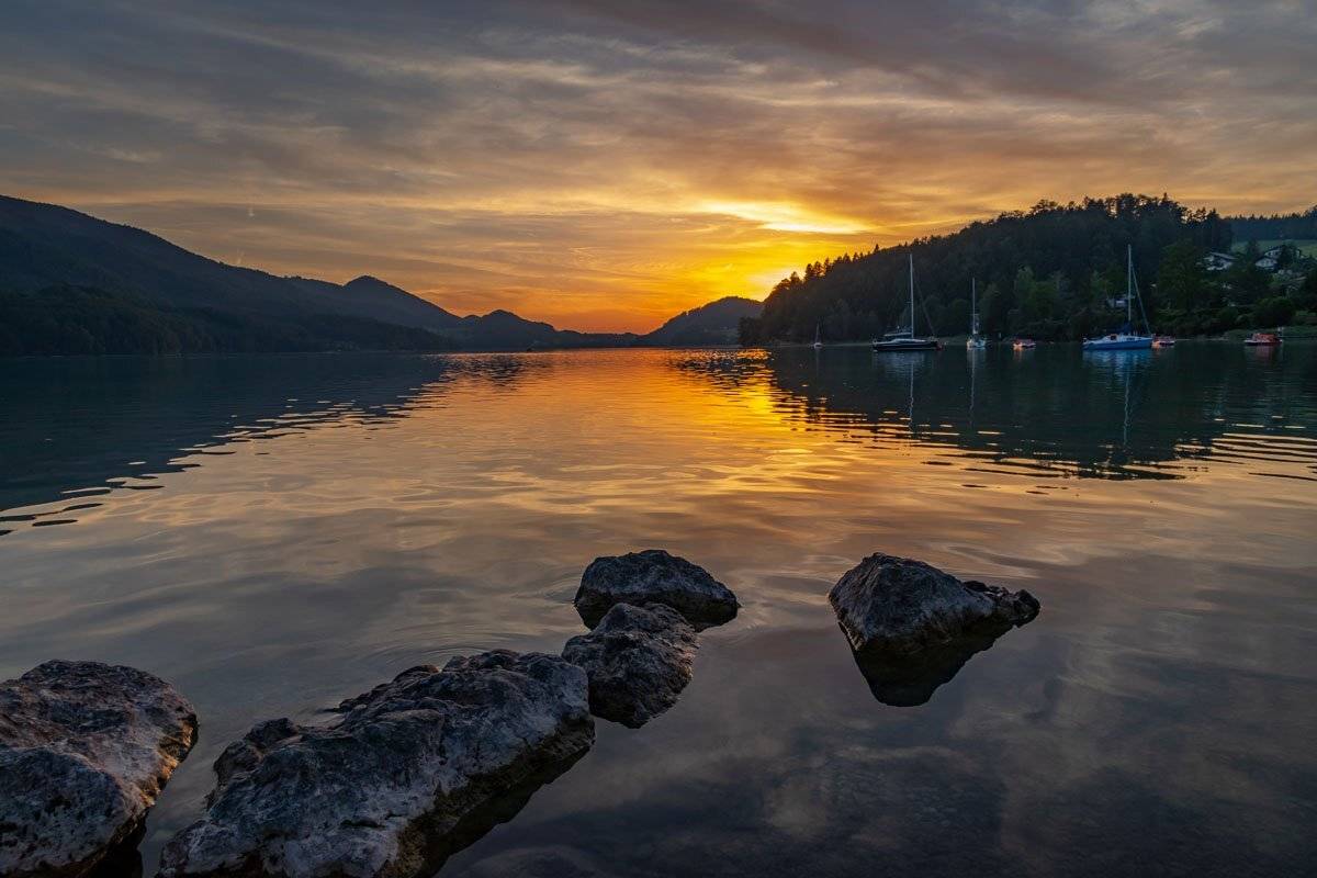 sunset over the lake. Автор: Nikolay Tatarchuk , Nikolay Tatarchuk
