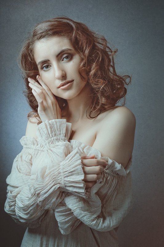 female, portrait, mood, sensuality, sexy, sensual, woman, adult, face, people, one, person, look, retro, picture, tenderness, mood, desire Young and Beautyphoto preview