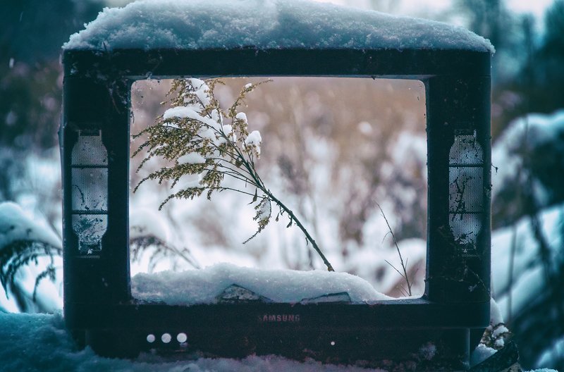 зима, заброшка, тлен Full HD фото превью