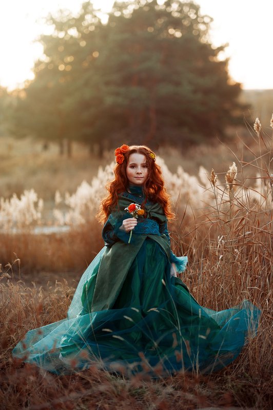 осень, рыжая девочка, осенний портрет Арина и осеньphoto preview