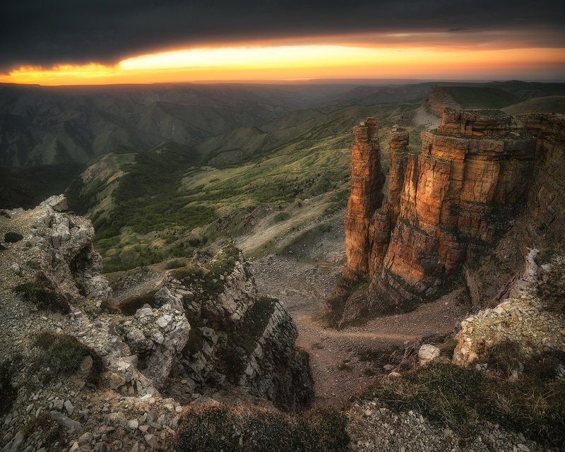 закат, горы, плато, кавказ, пейзаж, карачаево-черкесия, бермамыт Другая Земляphoto preview