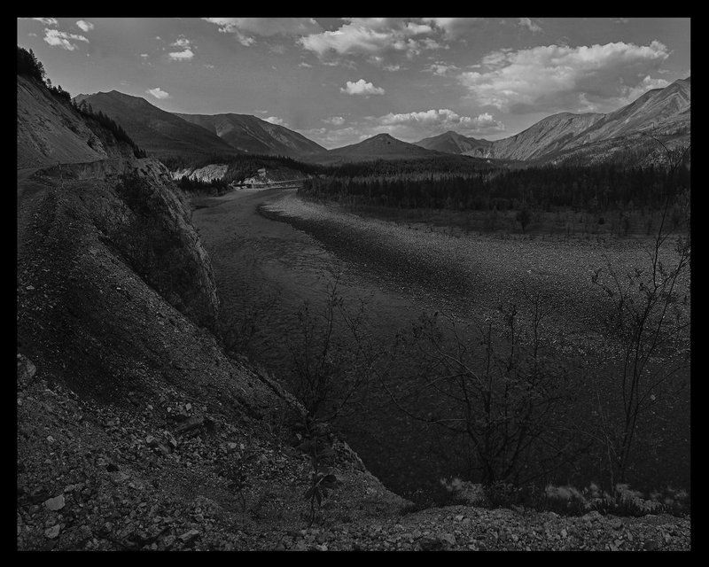 желтый, прижим по дороге в Оймякон, \