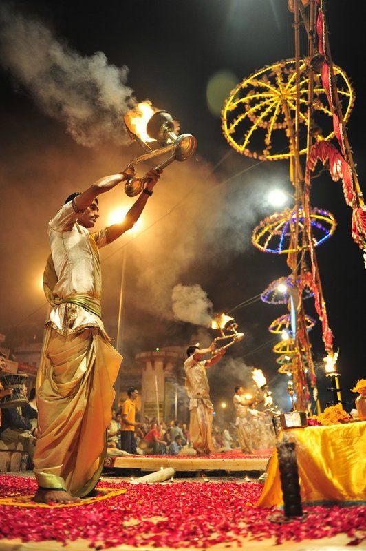 варанаси, индия, пейзаж, путешествия, ганг, пуджа, Вечерняя пуджаphoto preview