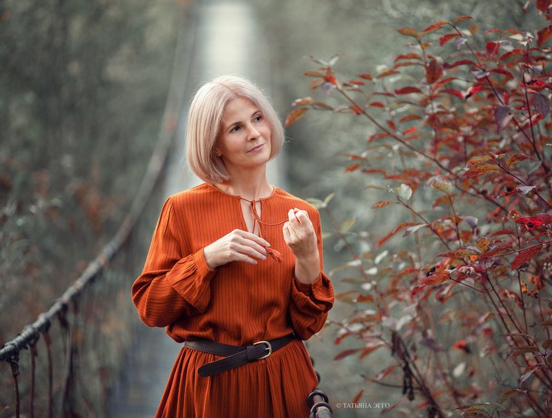 девушка женщина осень фотосессия в парке photo preview