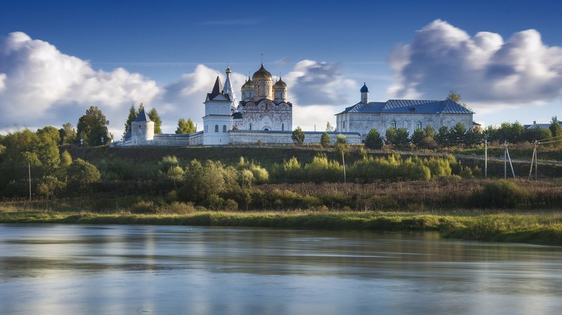 облака,река,сень,подмосковье,можайск,монастырь ***photo preview