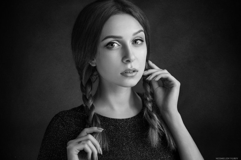 girl, portrait, art, девушка, портрет, черно-белое, blackandwhite photo preview