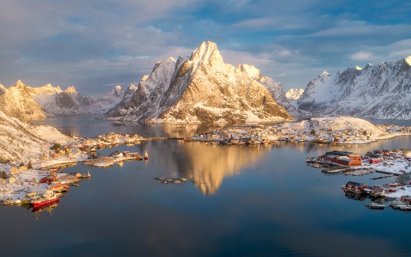 lofoten, norway Bird\'s Eye View Of Norwayphoto preview