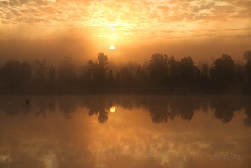пейзаж  утро туман  река белая башкортостан Утро Сентября.photo preview