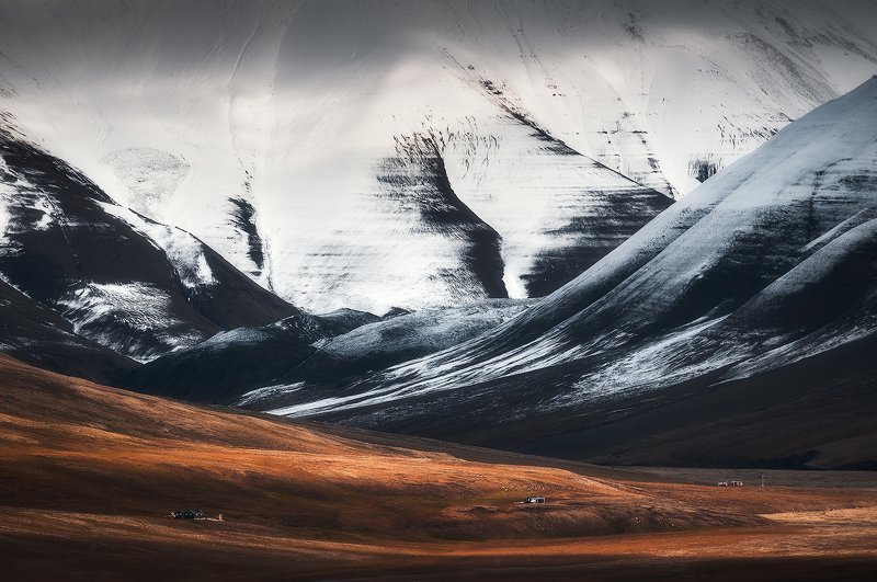 svalbard, spitsbergen, northnorway, islands, sandstones, arctic, summer Swirling Hillsphoto preview