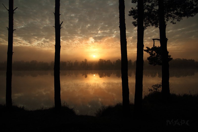 пейзаж  утро туман  река белая башкортостан Одно утро сентября.photo preview