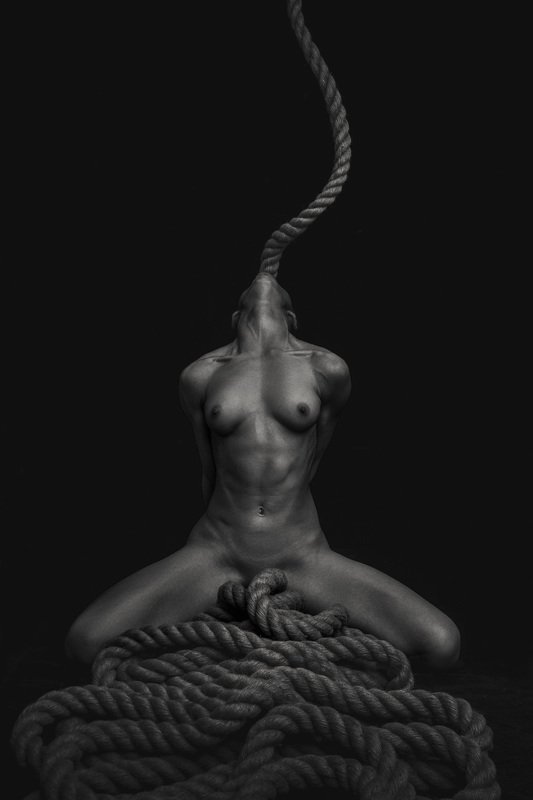 nude, fineartnude, be, woman, rope spaghettiphoto preview