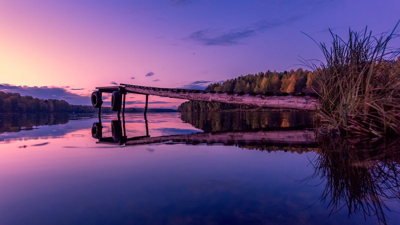 Река Тагил в лучах заката...photo preview