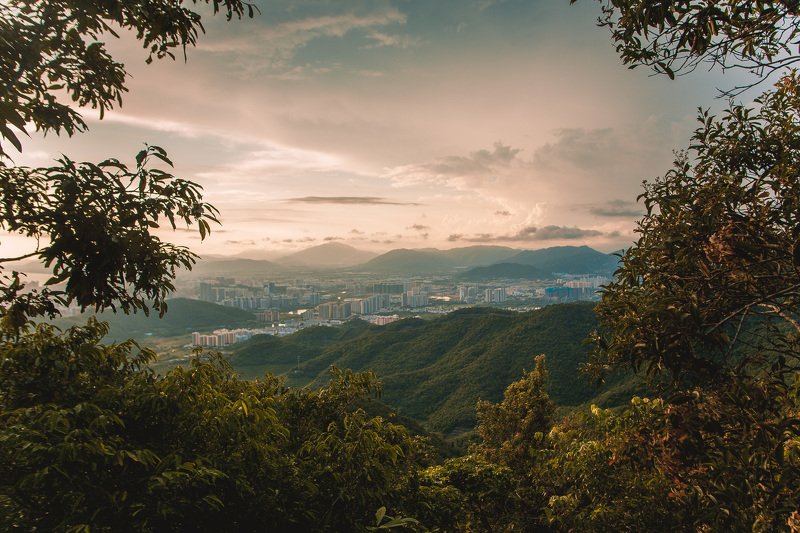 китай, хайнань Закат в Китаеphoto preview