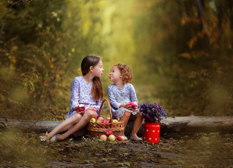 дети, сестры, деревня, винтаж, осень, sunny vikki Веселое детствоphoto preview