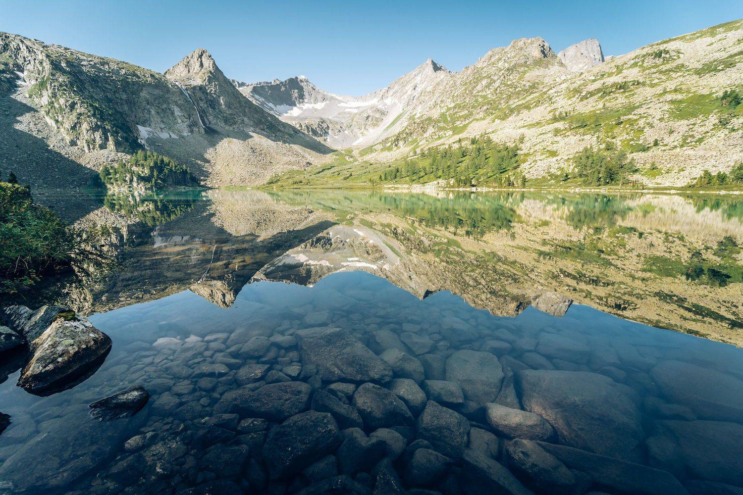 алтай, озеро, крепкое, зеркало, Александр Решня