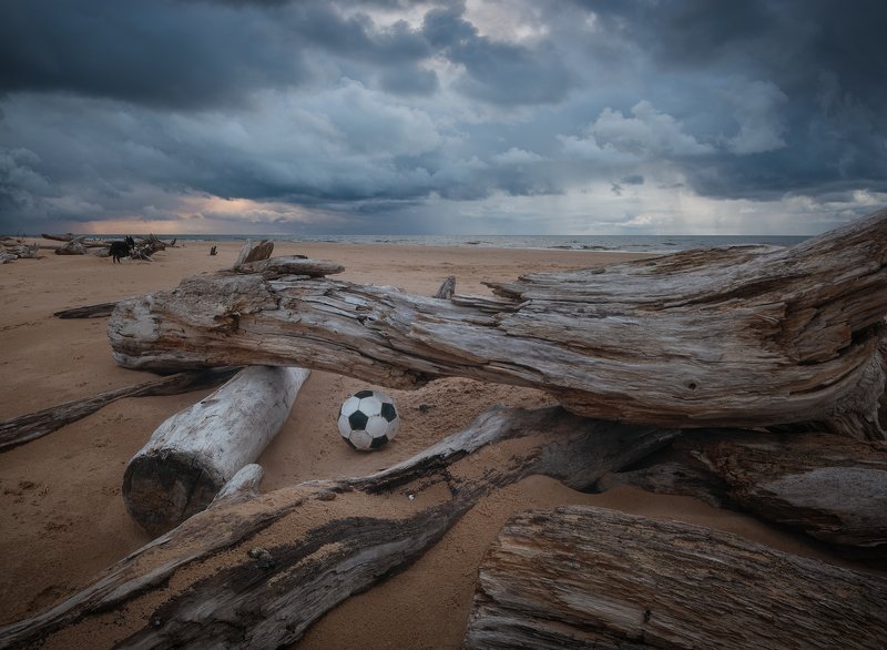 пейзаж море лето осень пляж Конец лета!photo preview