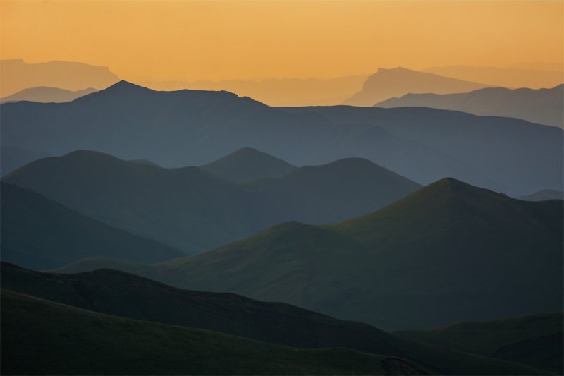 природа, пейзаж, горы, кавказ, природа россии, дикая природа, закат, свет, облака, вечер, весна, *photo preview