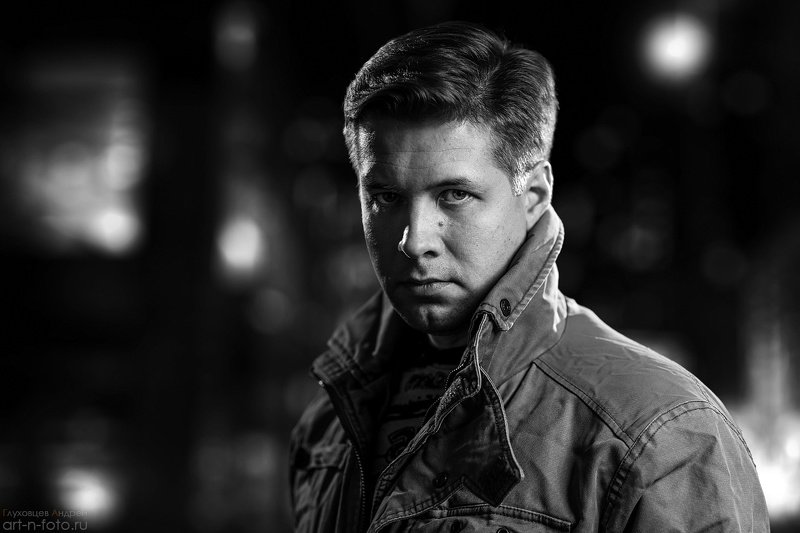 нуар, портрет, чб, стробизм мужской портрет Нуарphoto preview