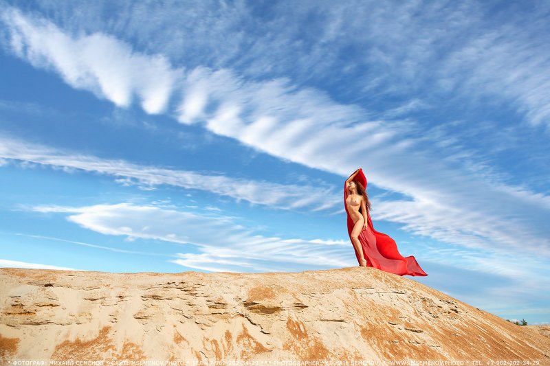 михаилсеменов, аквалайт, ню, вкрасном, девушка, милая, модель, радостьлета, небо Лето прощай!photo preview