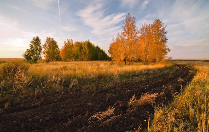 степь сенокос степь вечер закат Осенняя прелюдия фото превью