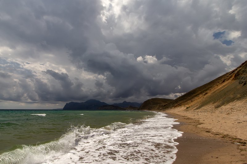 пейзаж, море, черное, крым, непогода В разные стороны... фото превью