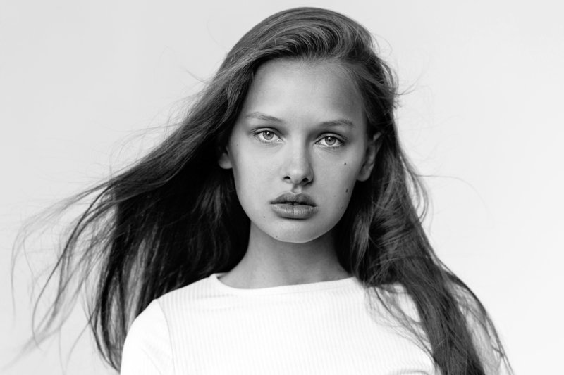 Portrait, girl, black & white, девушка, портрет в студии, крупный портрет Ksushaphoto preview