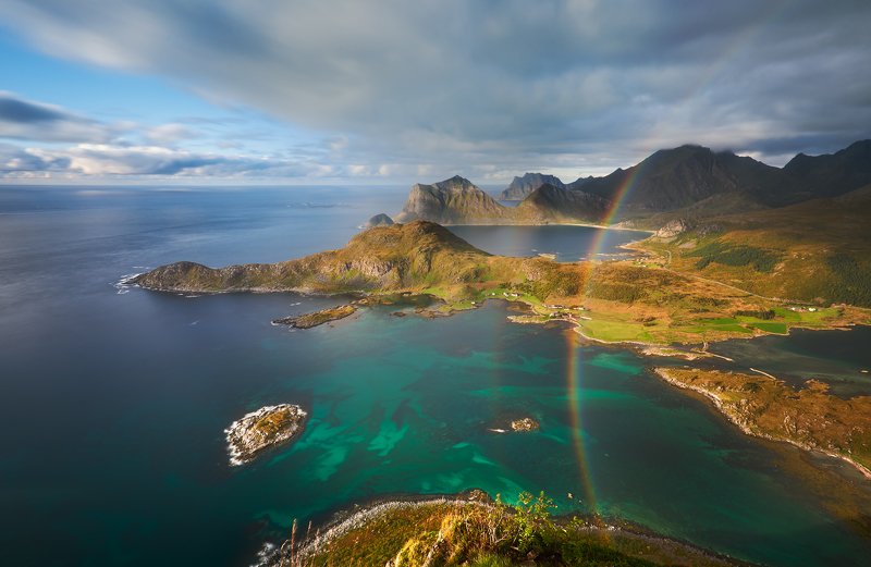 landscape,light,paradise,sunset,rainbow,lofoten,island,norway,north Paradisephoto preview
