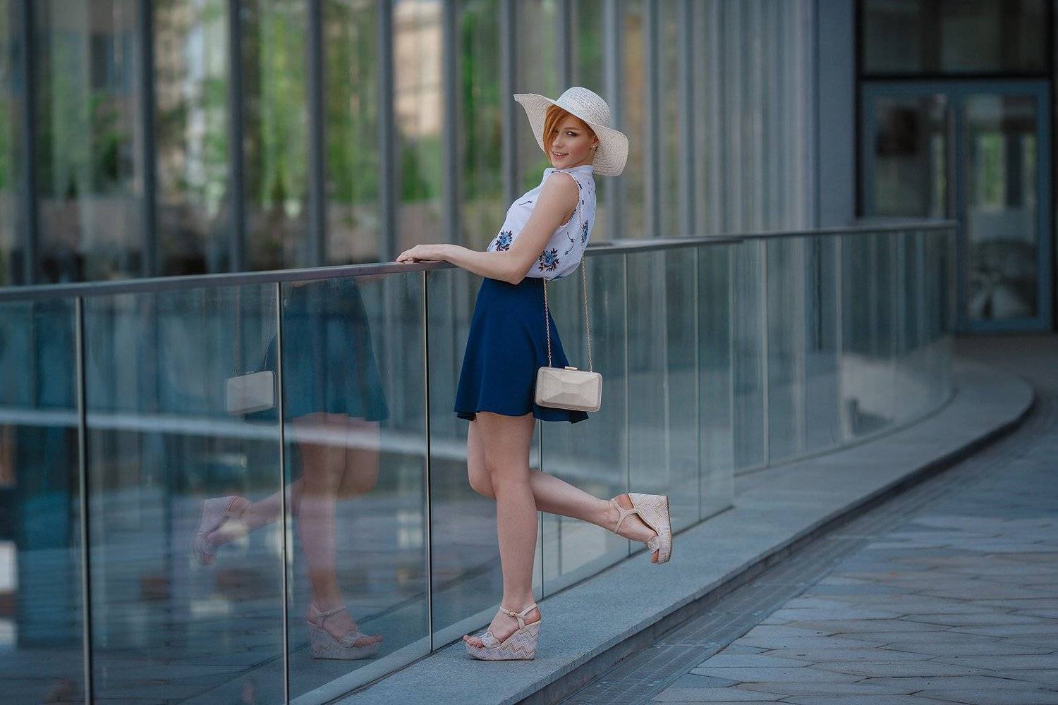 город, прогулка, девушка, весна, счастье, Москва, city, town, walk, woman, ginger, Елена Молчанова