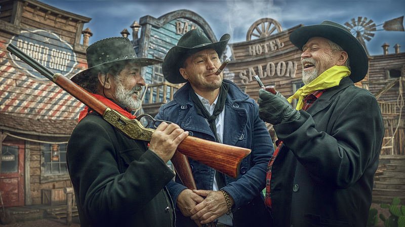 портрет, коллаж, арт, жанр, rekhov - Срежь мушку, сынок..photo preview