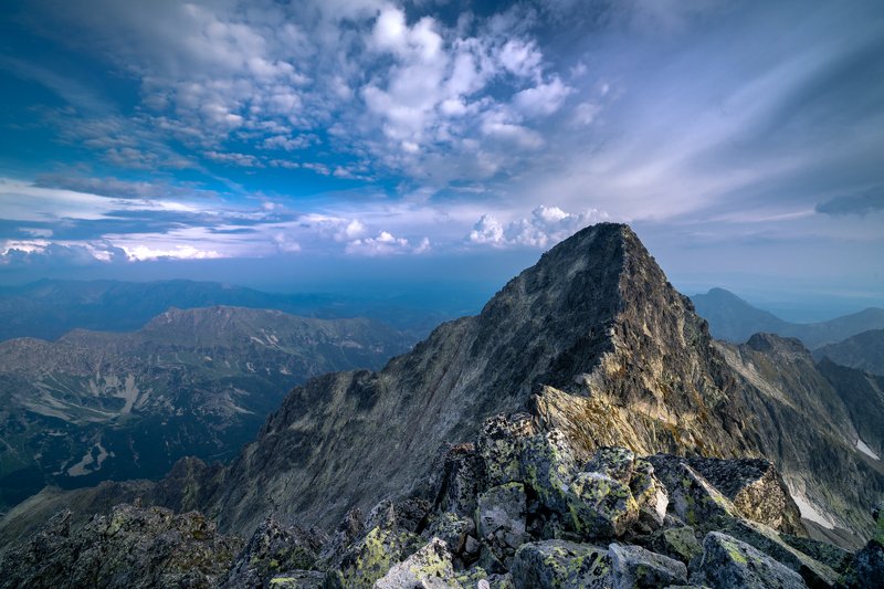 słowacja , góra, krajobraz, niego, skały, natura, góry, lodowa kopa, widok, tatry wysokie, lodowy szczyt Widok na Lodowy Szczyt w Tatrach Słowackichphoto preview