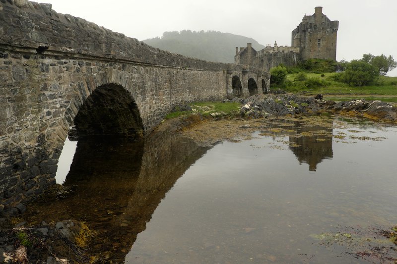 шотландия, замок, туман, великобритания, мост, средневековье, scotland, castle, mist, united kingdom, medieval Шотландия, сэрphoto preview