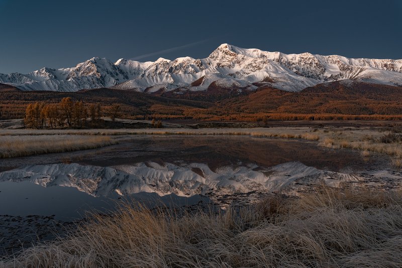 джангысколь, осень, горный алтай, северо-чуйский хребет Рассвет над Джангысколем-2photo preview
