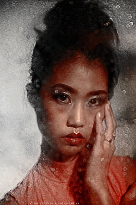 девушка портрет глаза губы капли Кёнсунphoto preview