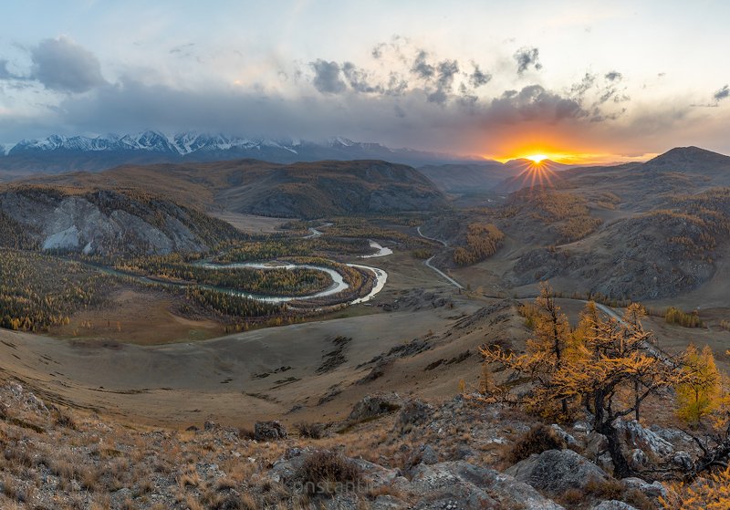 алтай Закат на р. Чуяphoto preview