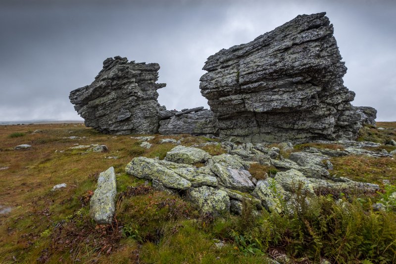 пасмурно, скалы, лето, плато Два братаphoto preview