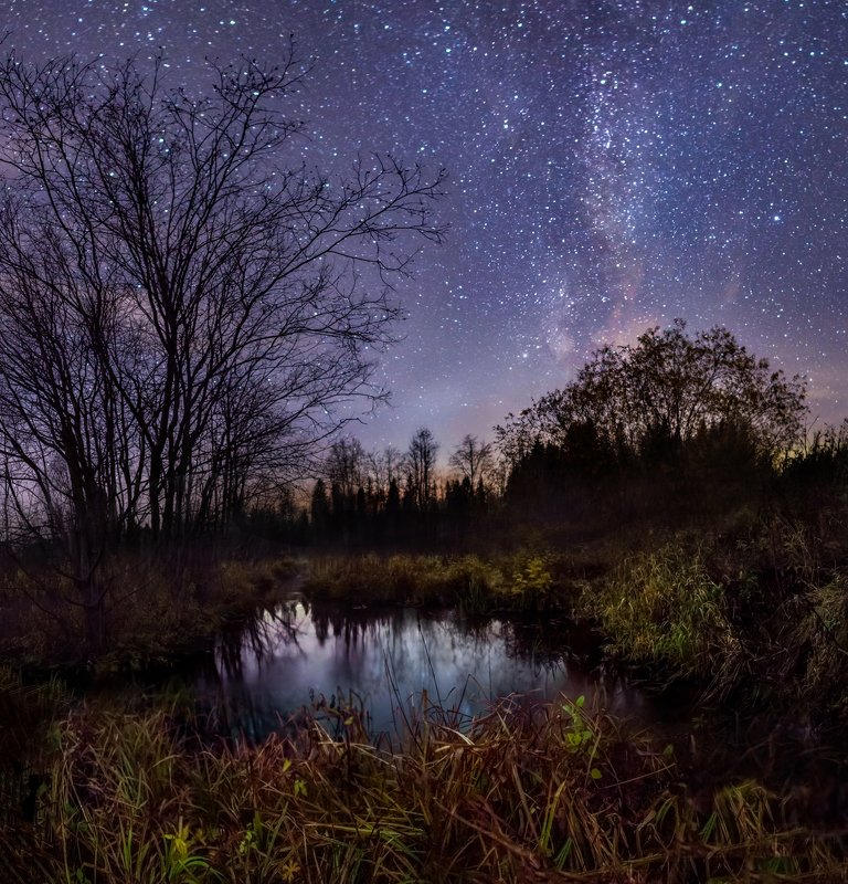 звезды, млечный путь, ночь, астрофото, река, д. захарово р. Талаяphoto preview