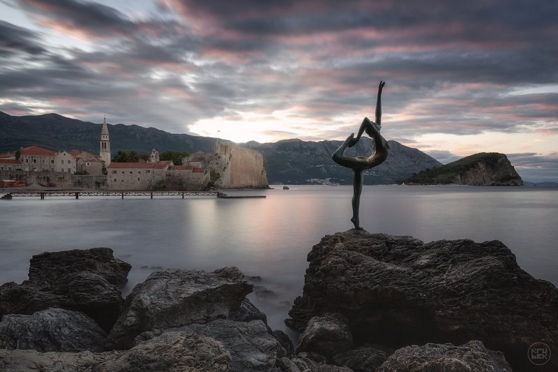 черногория, будва, рассвет, море Рассветная красота Будвыphoto preview